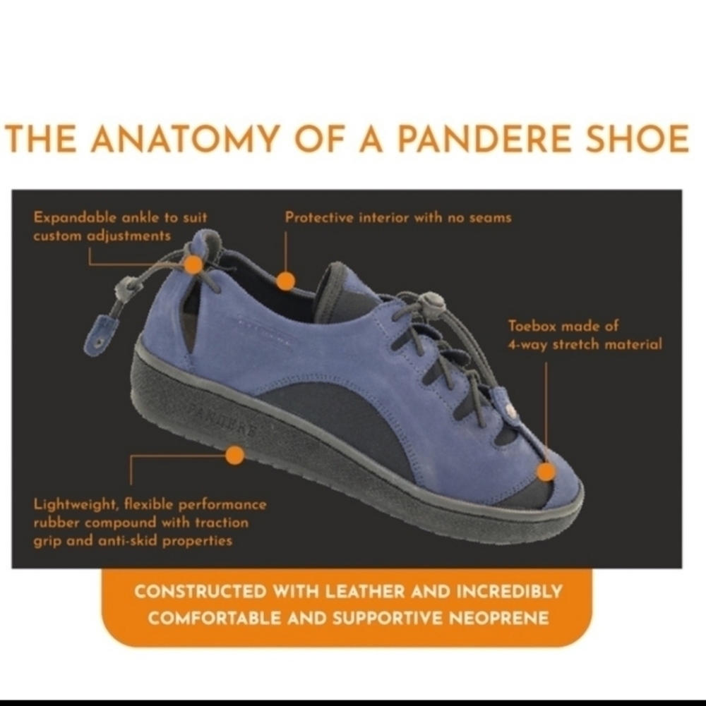 Pandere Saturday working leather women adjustable shoes black 10 - Picture 8 of 9